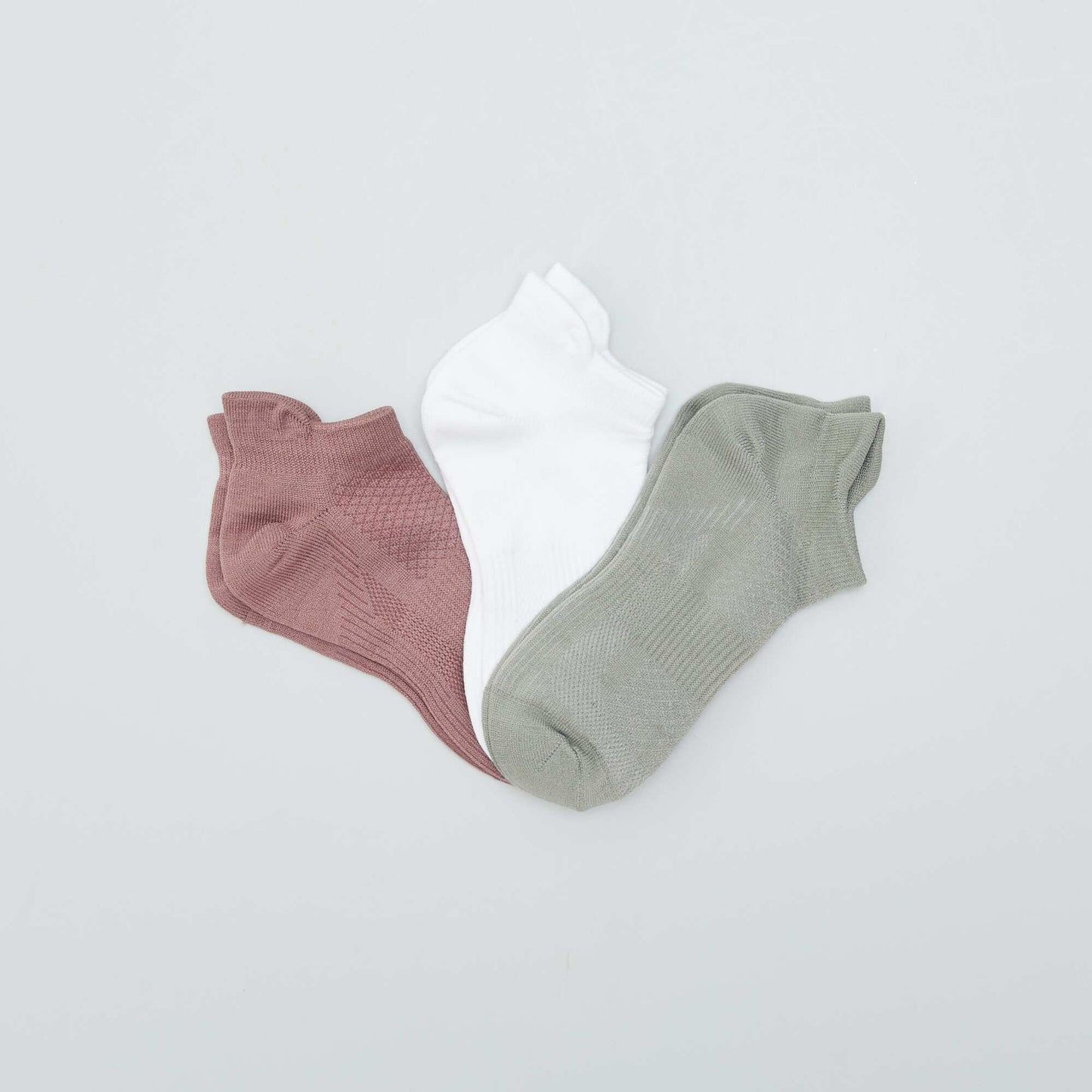 Pack de 3 pares de medias tobilleros ROSA