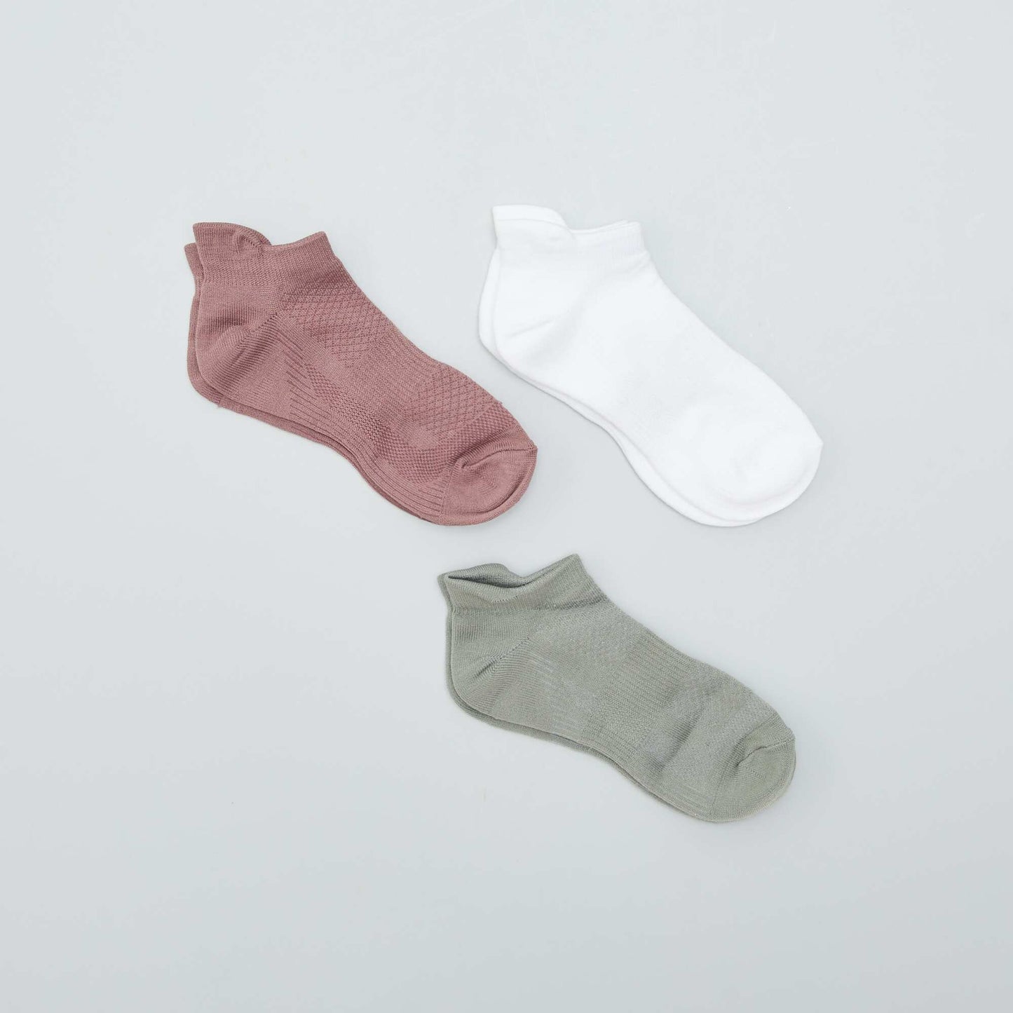 Pack de 3 pares de medias tobilleros ROSA