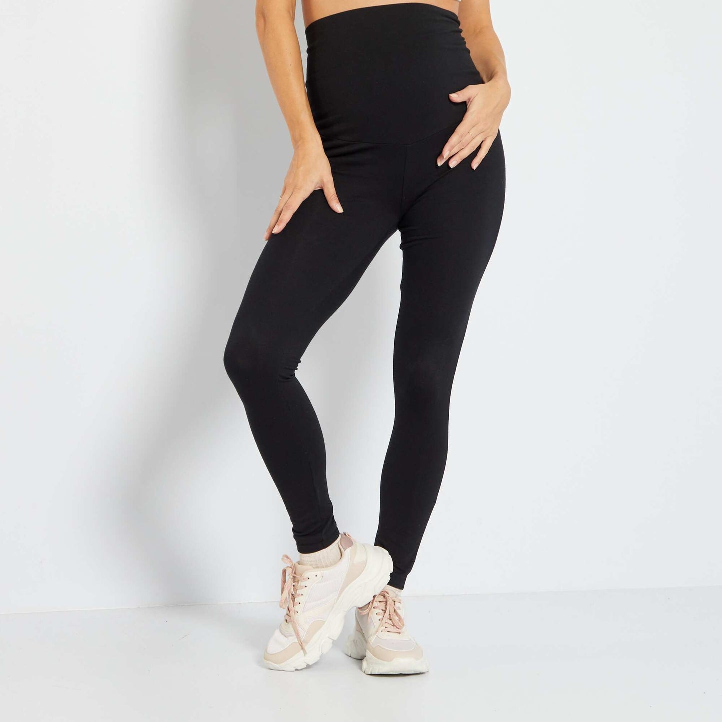 Legging maternidad de punto elástico negro
