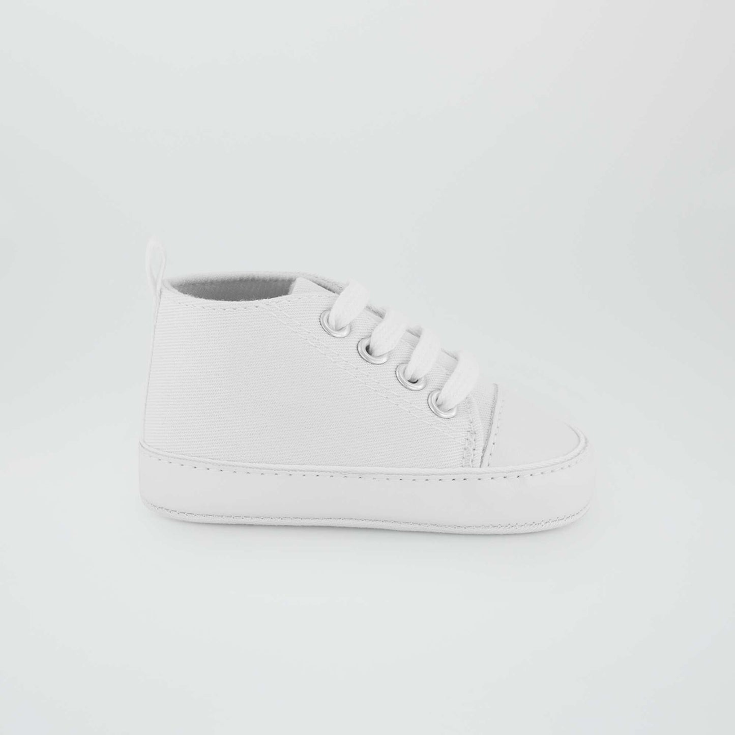 Zapatillas altas de tela blanco