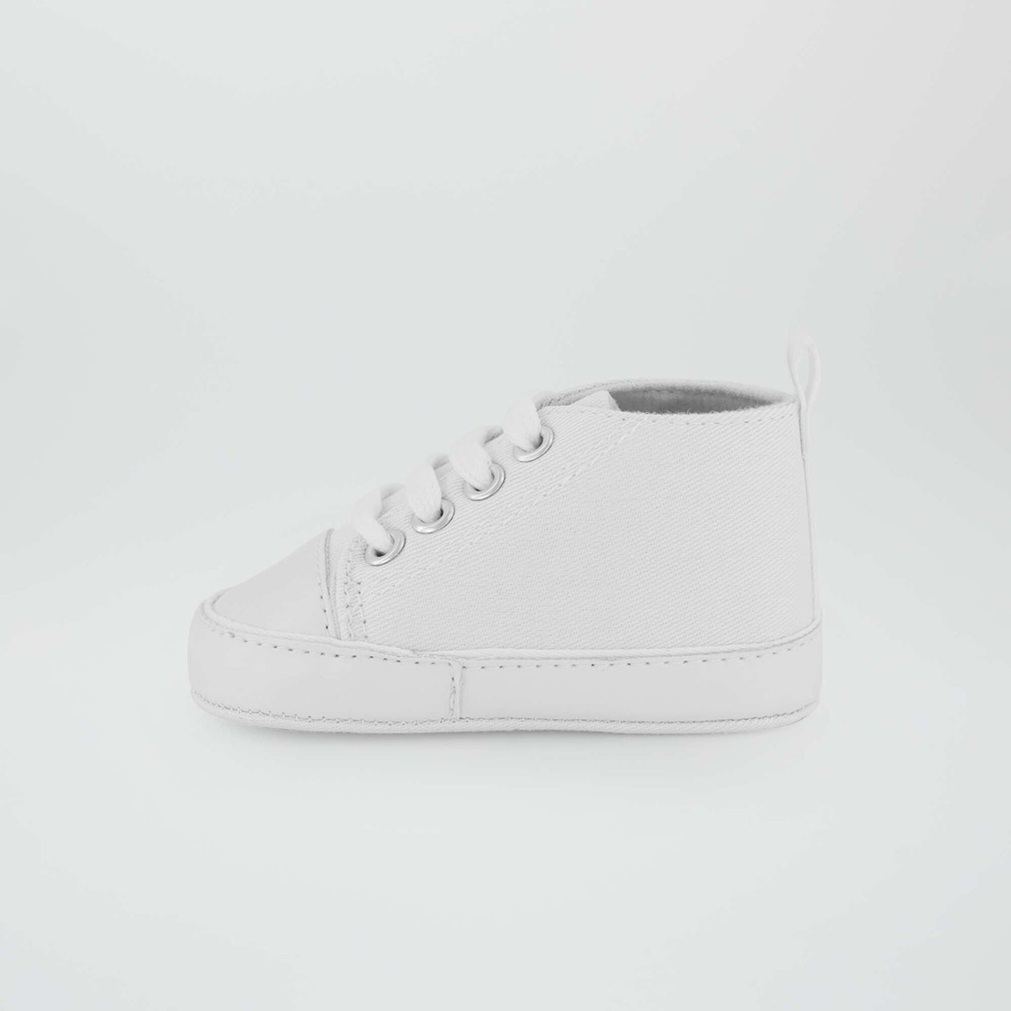 Zapatillas altas de tela blanco