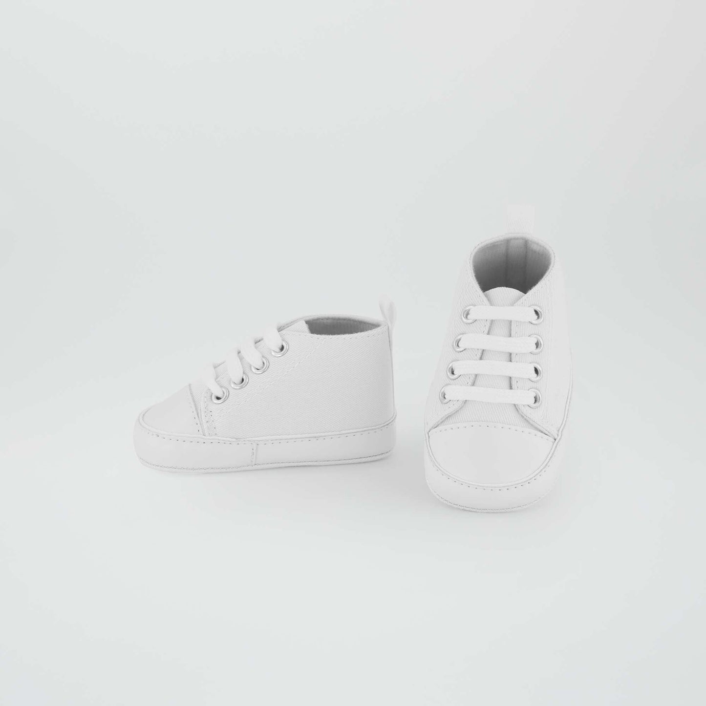 Zapatillas altas de tela blanco