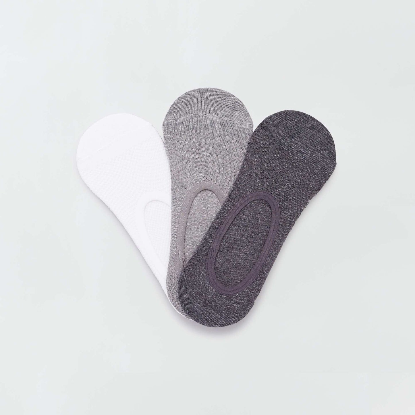 Juego de 3 pares de medias invisibles gris