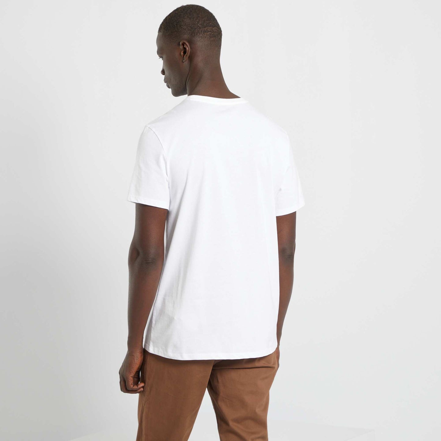 Camiseta de punto lisa blanco
