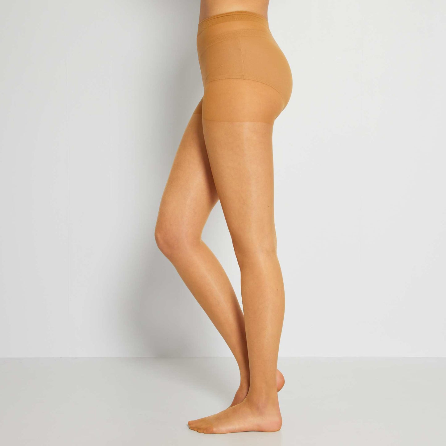 Pack de 2 pares de medias de gasa 8D BEIGE