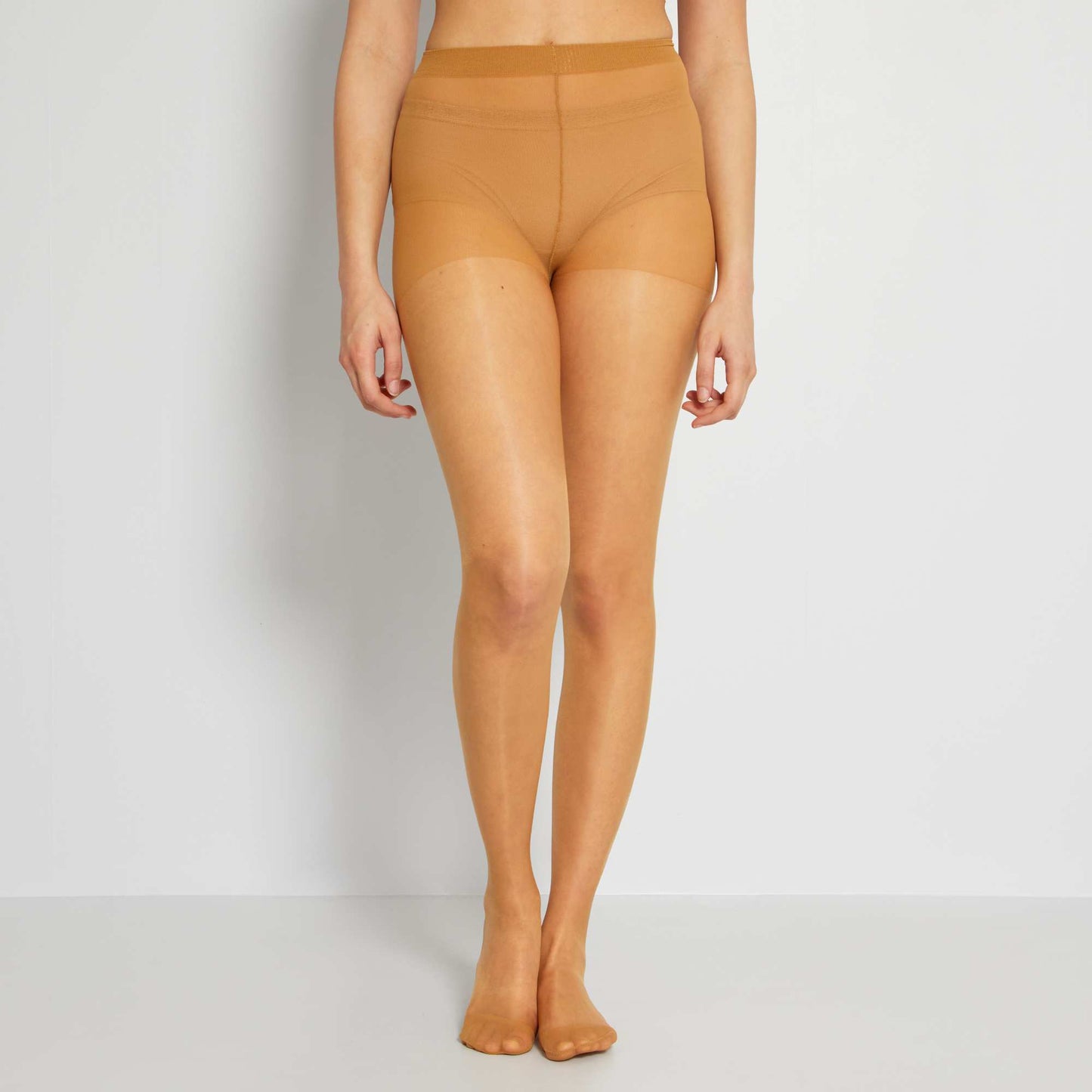 Pack de 2 pares de medias de gasa 8D BEIGE