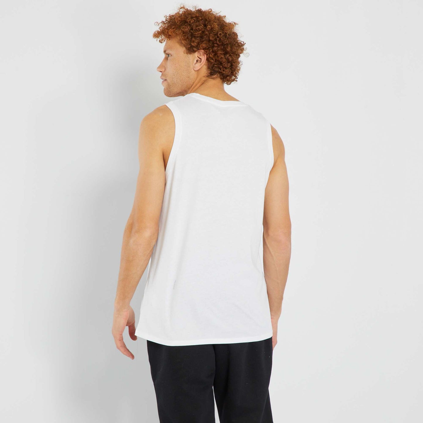 Camiseta de pijama lisa de tirantes Blanco