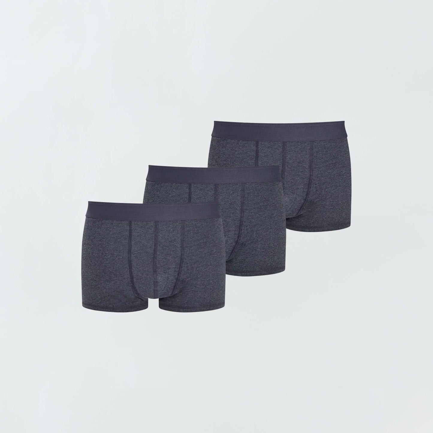 Pack de 3 boxers size+ gris oscuro