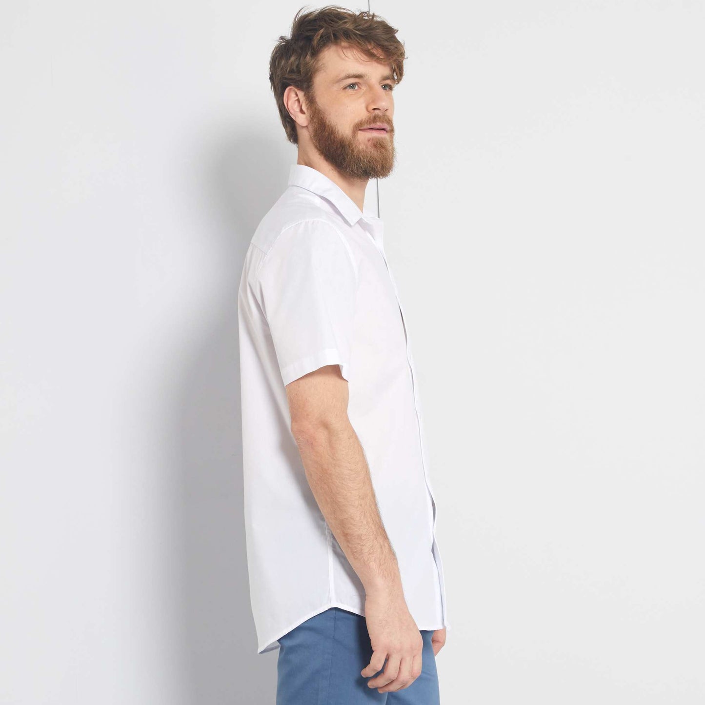 Camisa blanca manga corta blanco