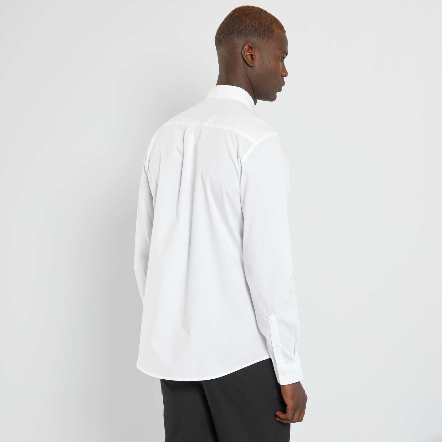 Camisa recta blanca blanco