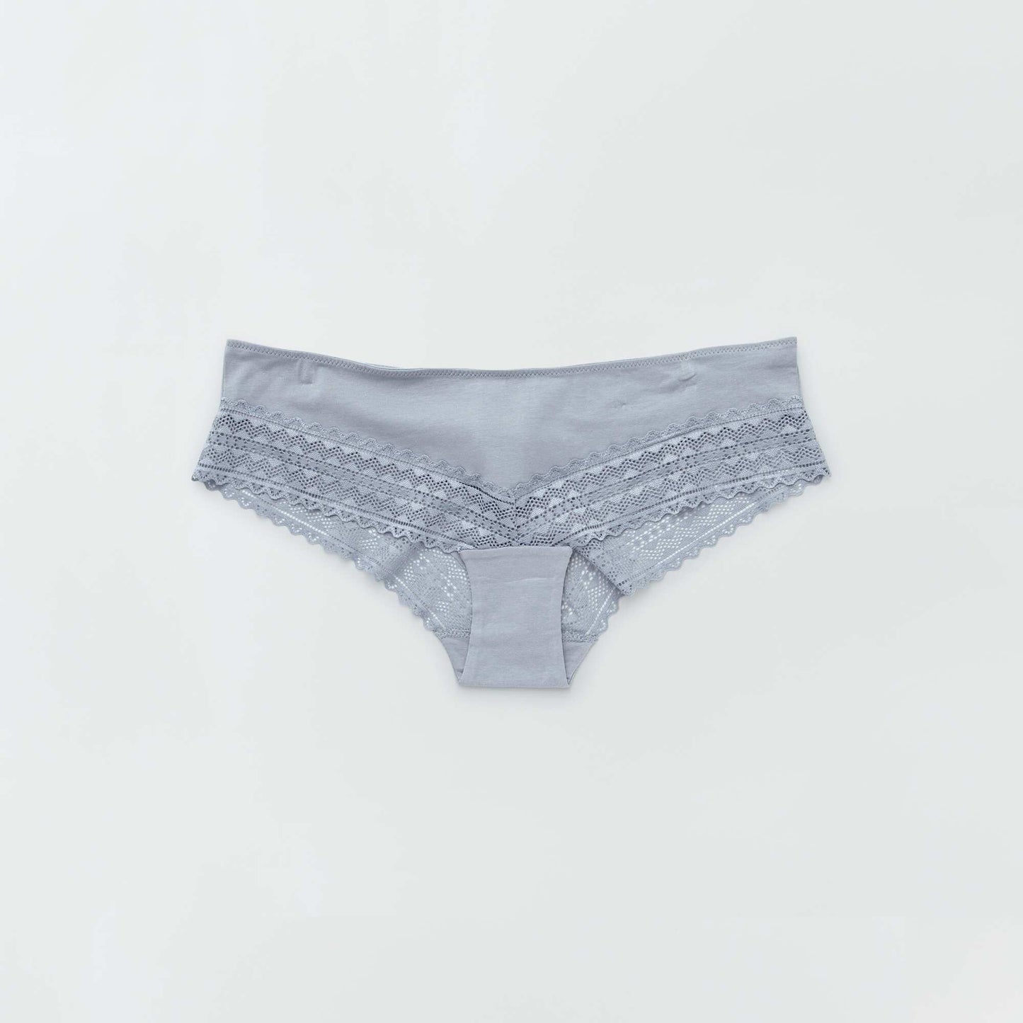 Pack de 3 culottes de algodón y encaje AZUL