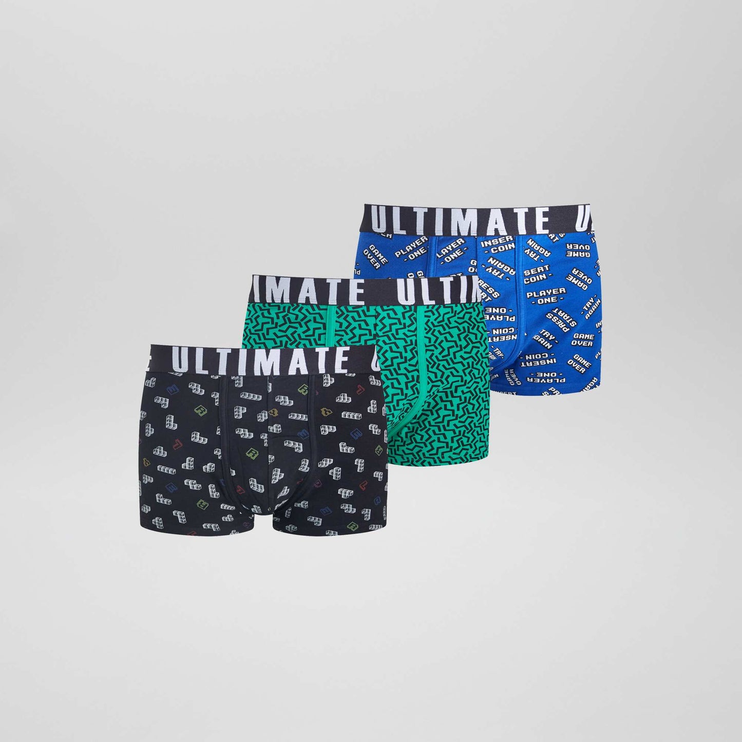 Pack de 3 bóxers de fantasía NEGRO