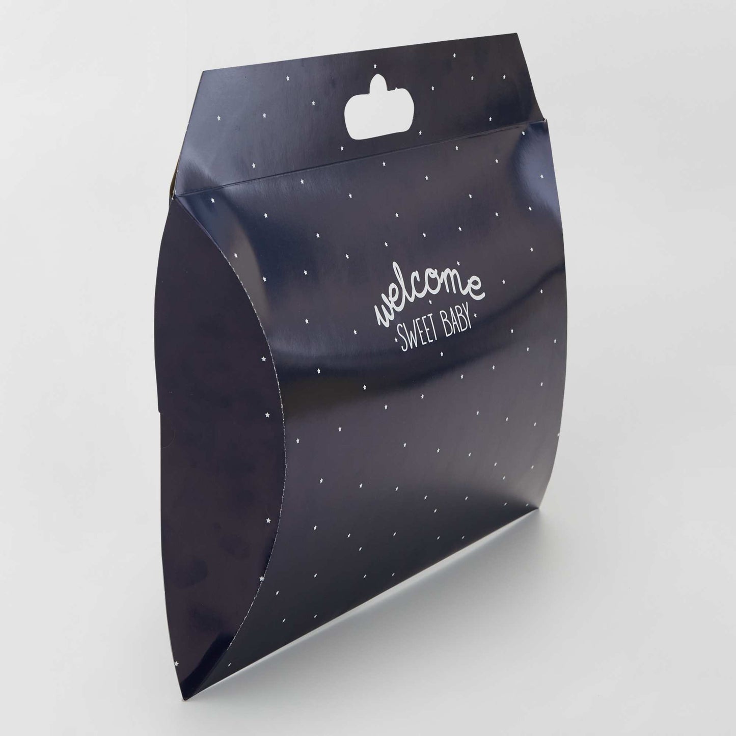 Caja de regalo 'nacimiento' azul oscuro