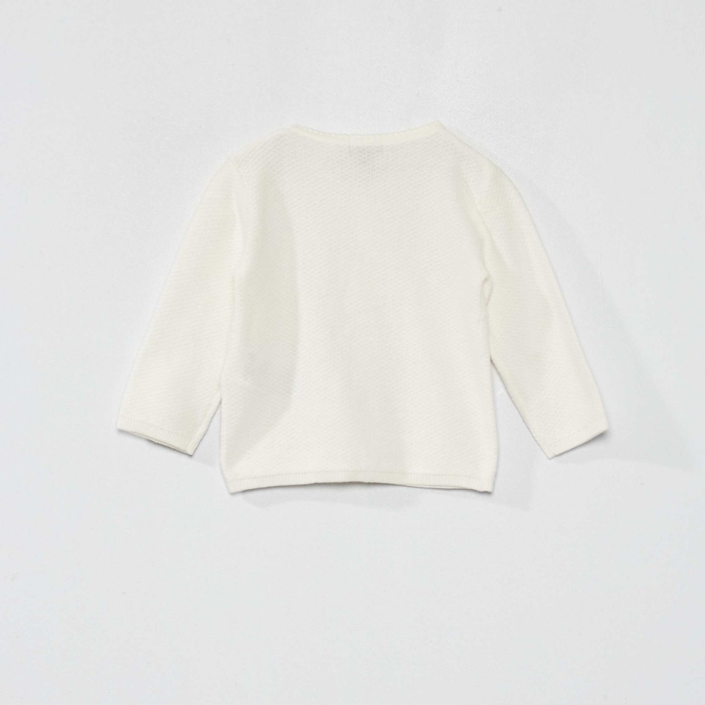 Chaqueta de punto de fantasía Blanco