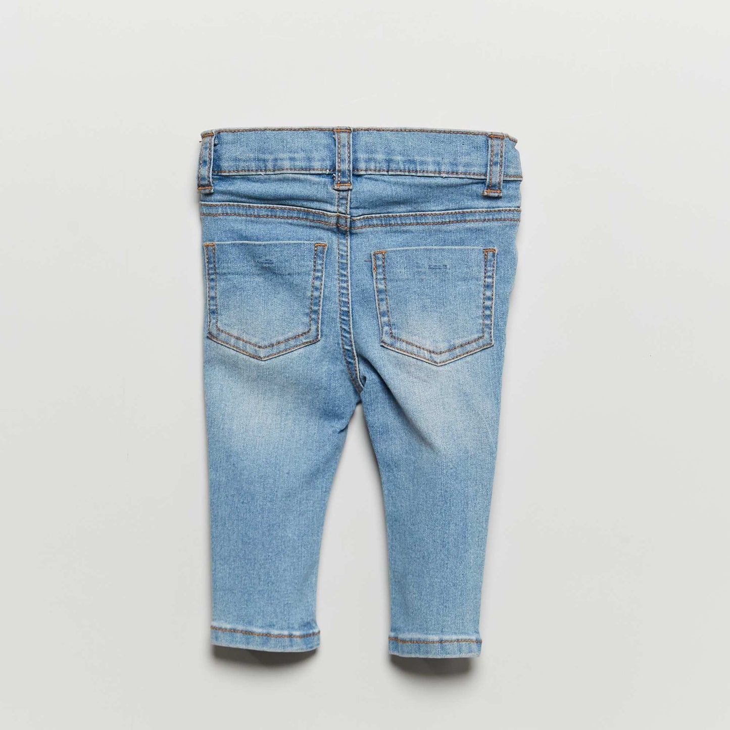 Jean slim elástico con cintura ajustable AZUL