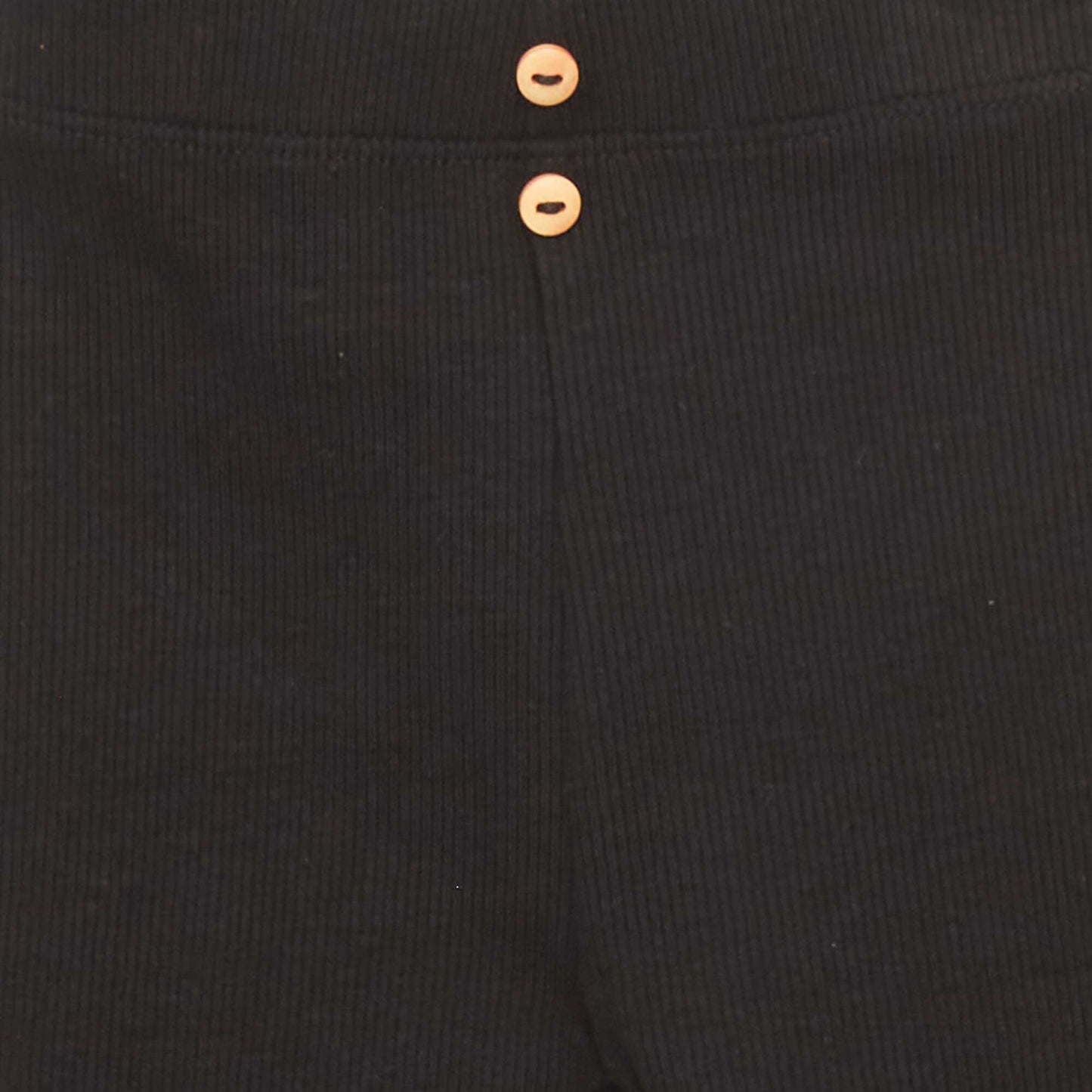 Legging liso de punto de canal NEGRO