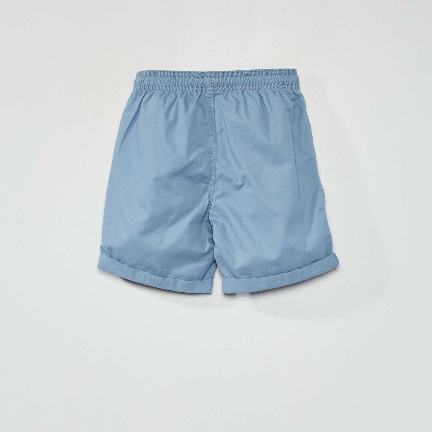 Bermudas rectas lisas azul denim