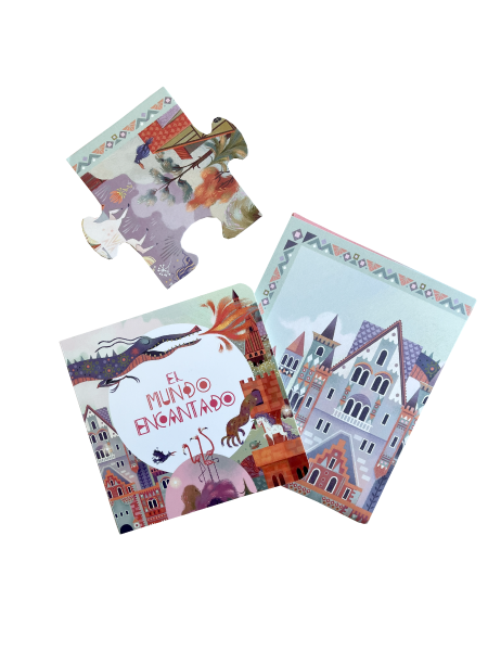 El mundo encantado set puzzle + libro