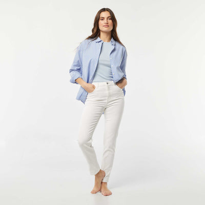 Pantalón jean slim L30 BLANCO