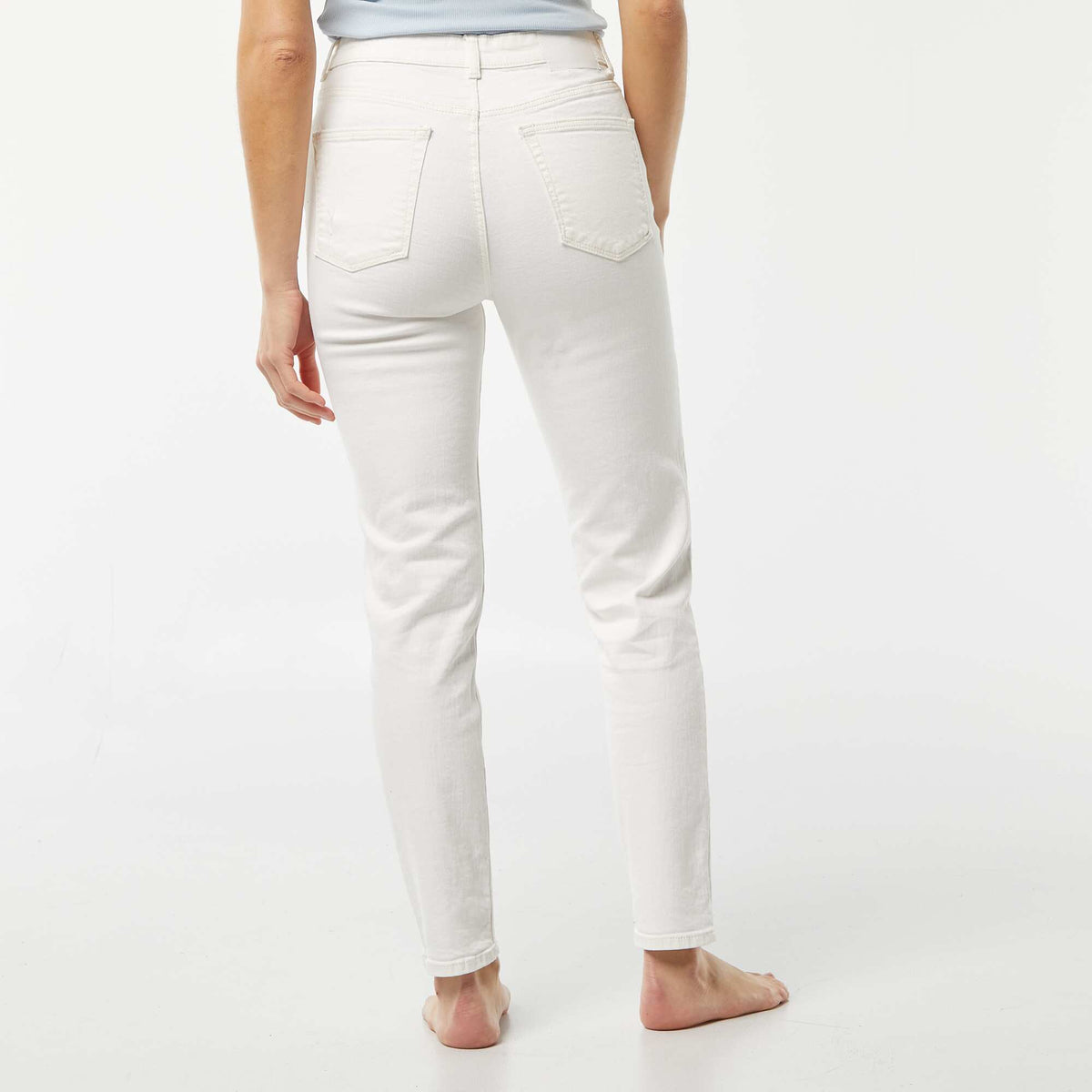 Pantalón jean slim L30 BLANCO