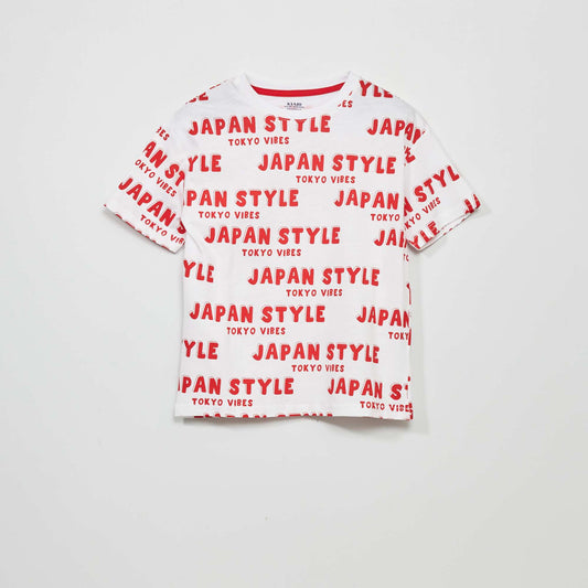 Camiseta estampada 'Japón' BLANCO