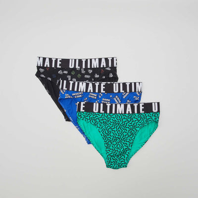 Pack de 3 slips estampados NEGRO