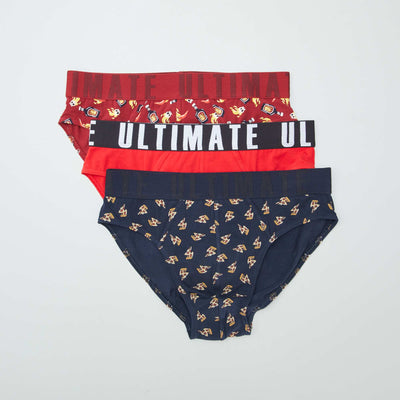 Pack de 3 slips estampados NEGRO