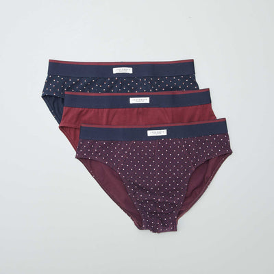 Pack de 3 slips estampados ROJO