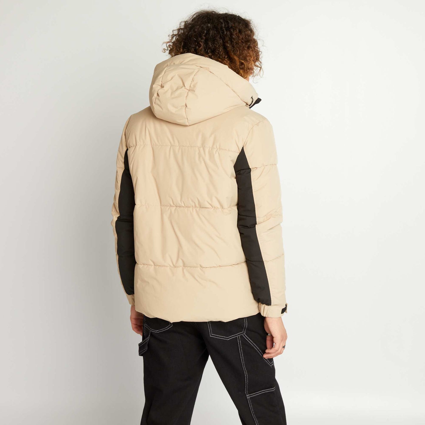 Anorak con capucha de ripstop BEIGE