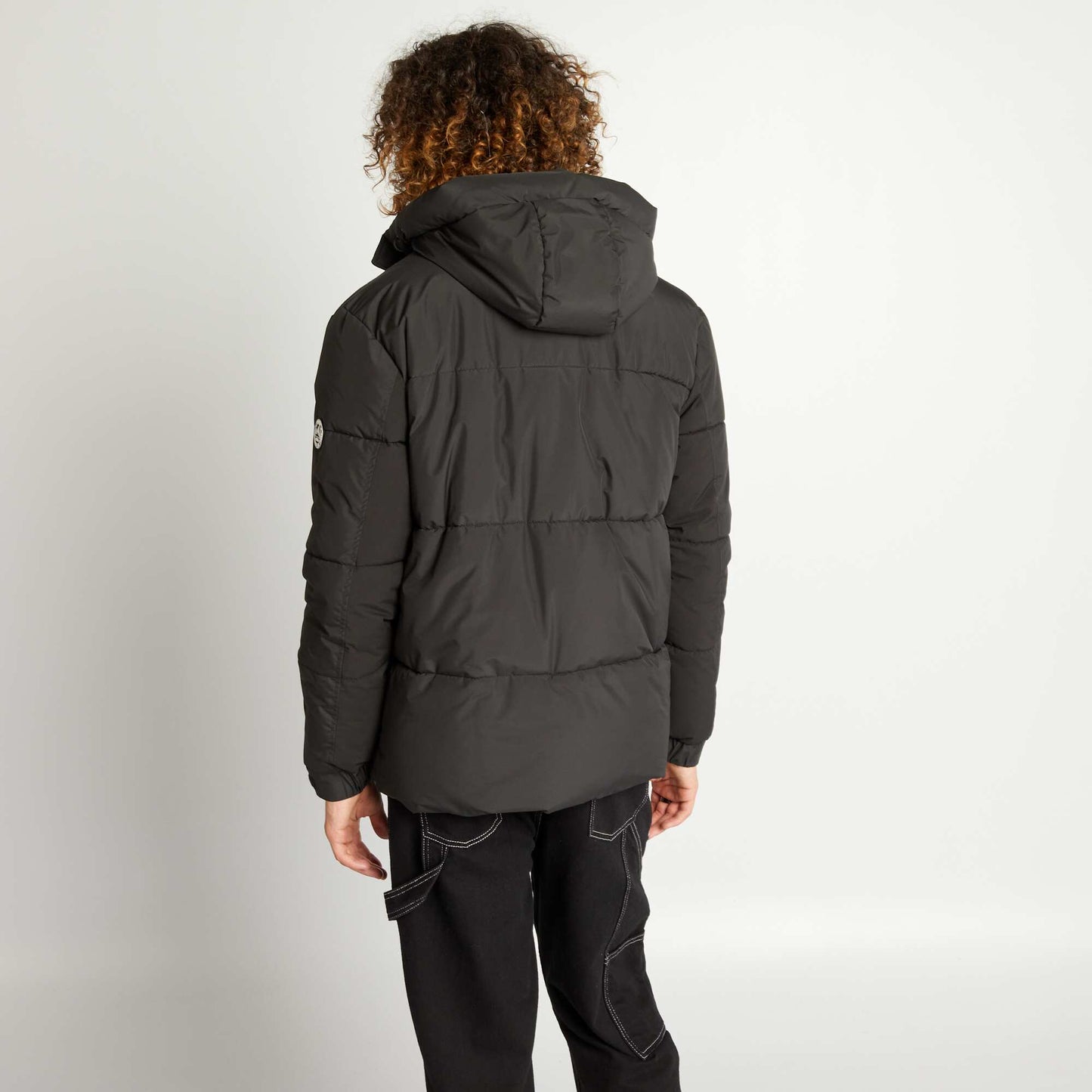 Anorak con capucha de ripstop Negro