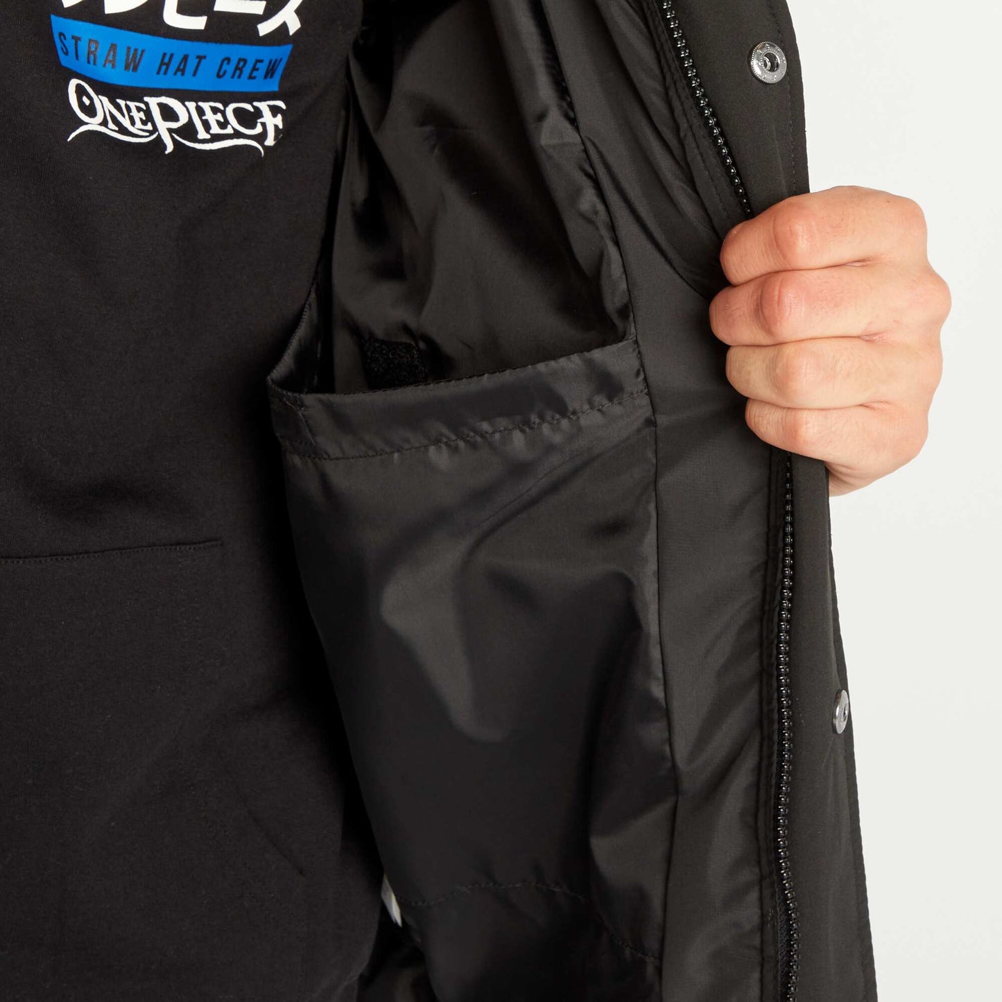 Anorak con capucha de ripstop Negro