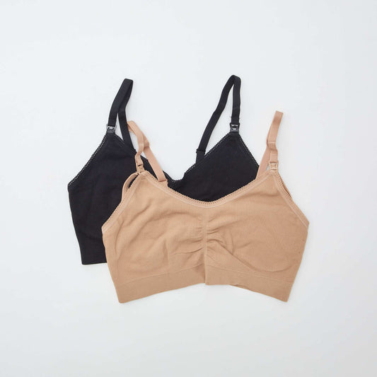 Pack de 2 sujetadores de lactancia NEGRO
