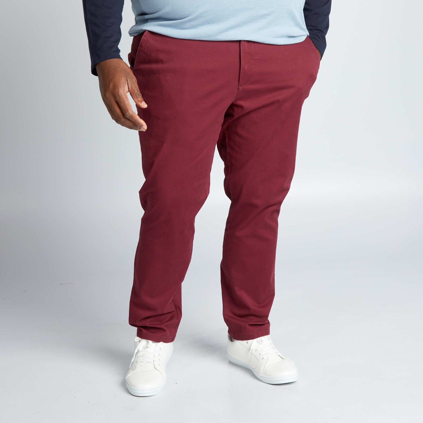 Pantalón chino slim ROJO