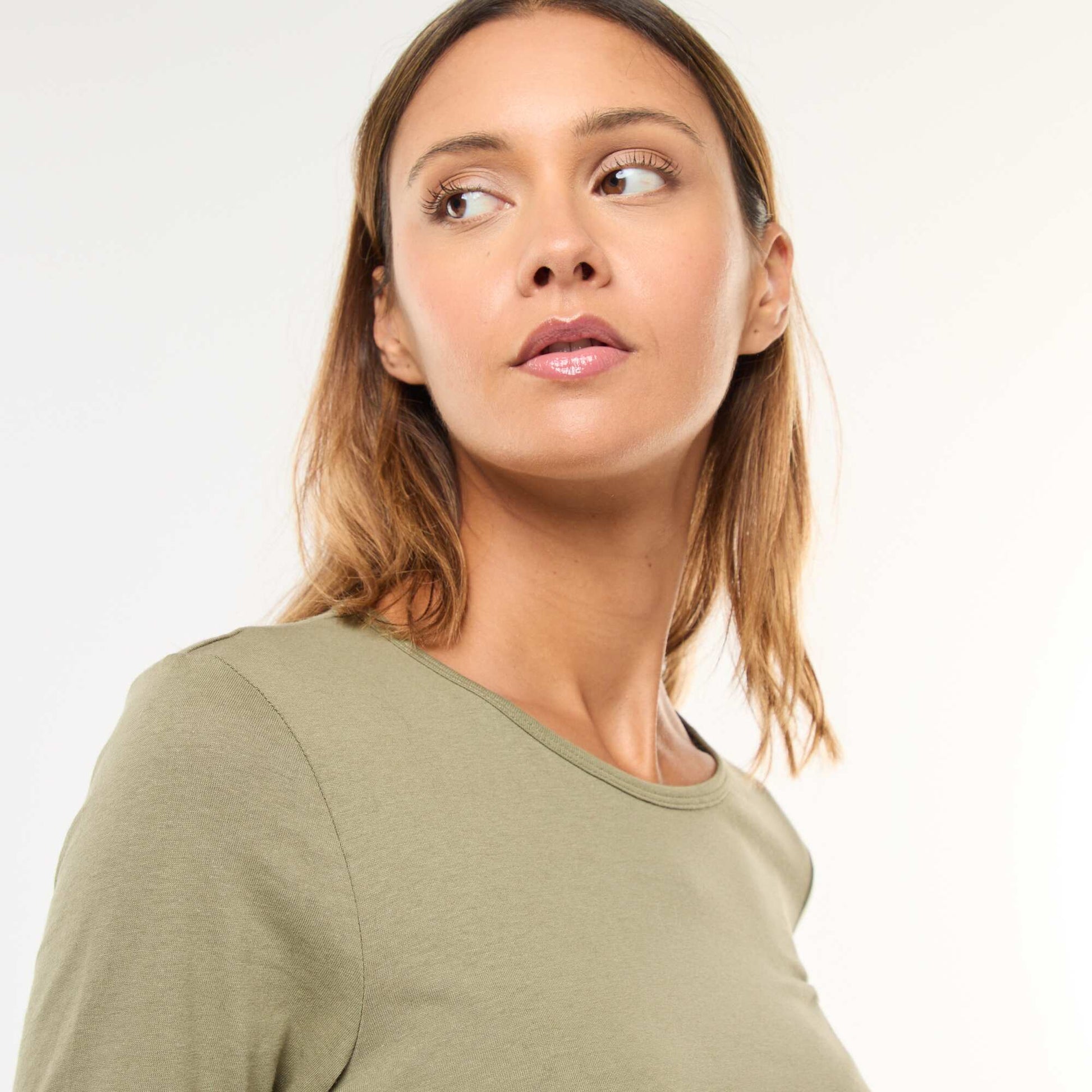 Camiseta de punto de manga larga VERDE