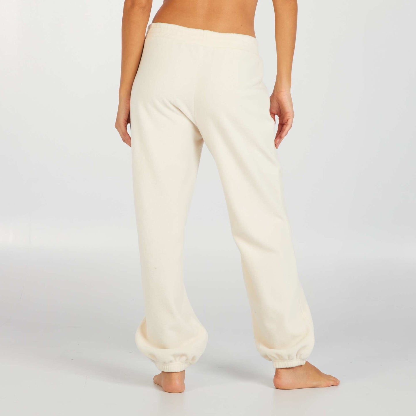 Pantalón de pijama de tejido polar BLANCO