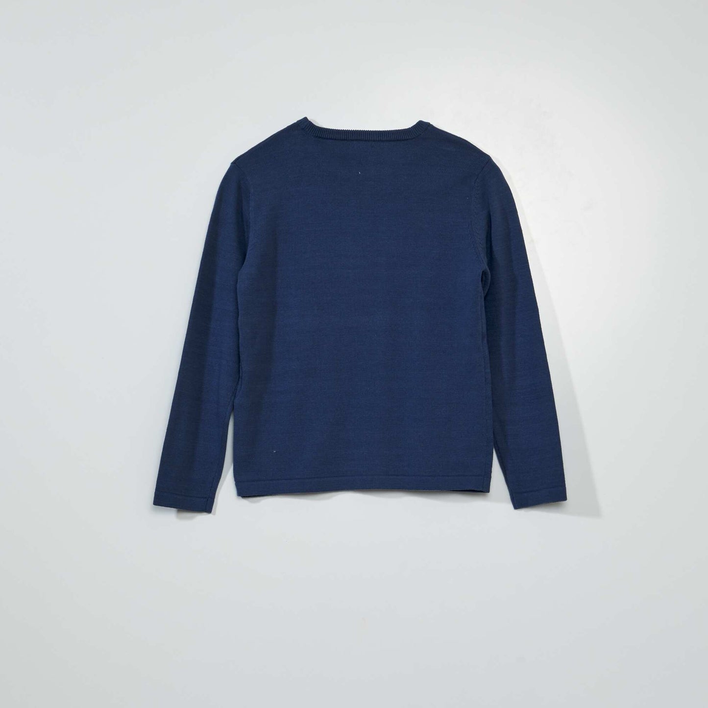 Sweater de punto con cuello redondo AZUL