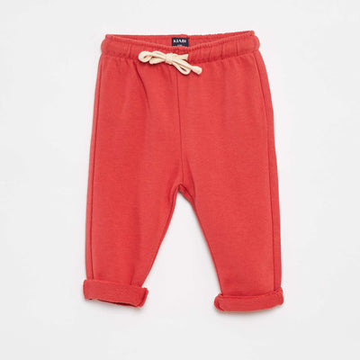 Pantalón de jogging de tejido de chándal ROJO