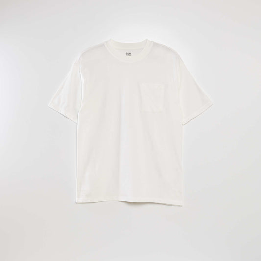 Camiseta lisa corte ancho BLANCO