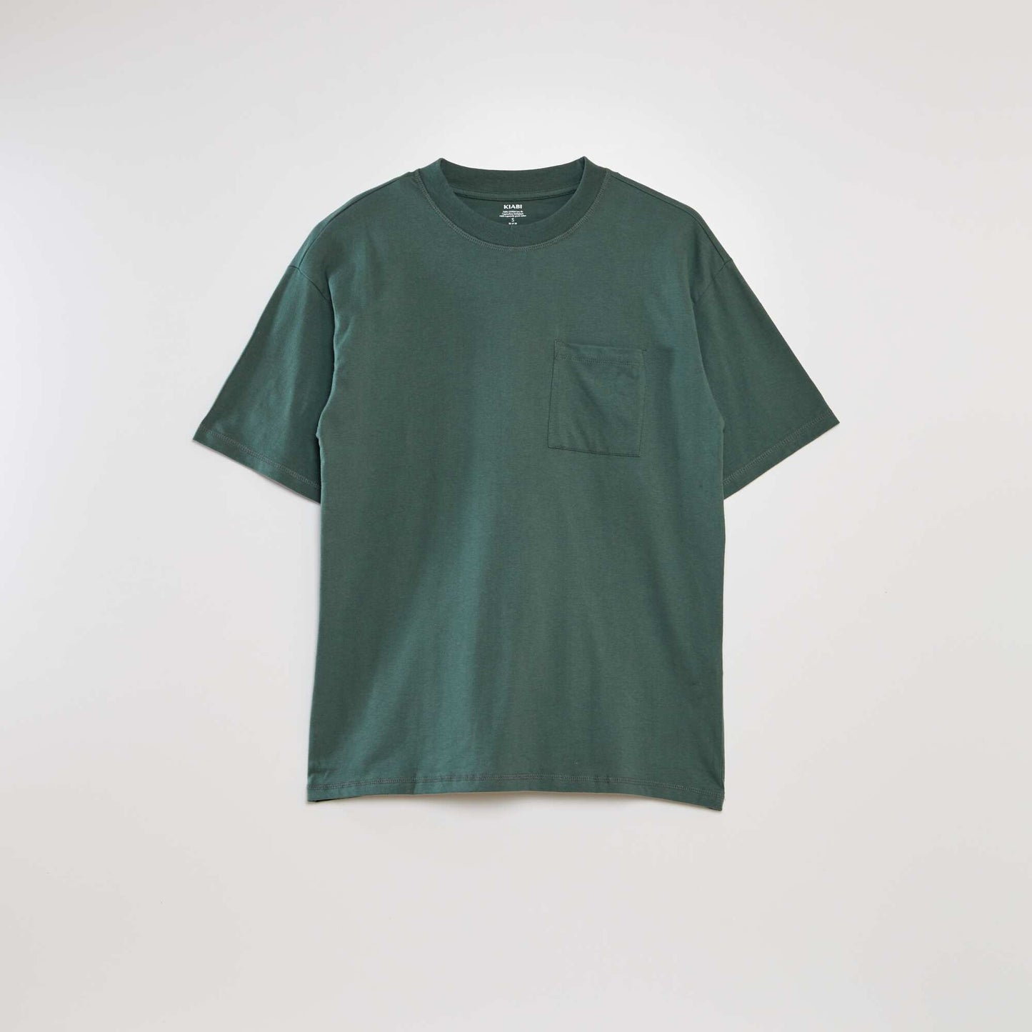 Camiseta lisa corte ancho VERDE