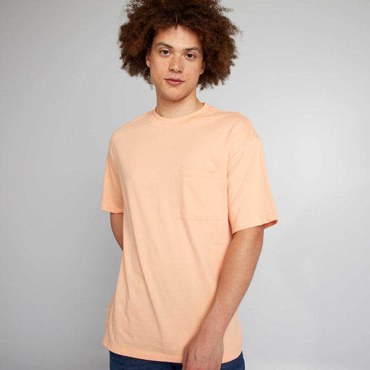 Camiseta lisa con corte ancho NARANJA