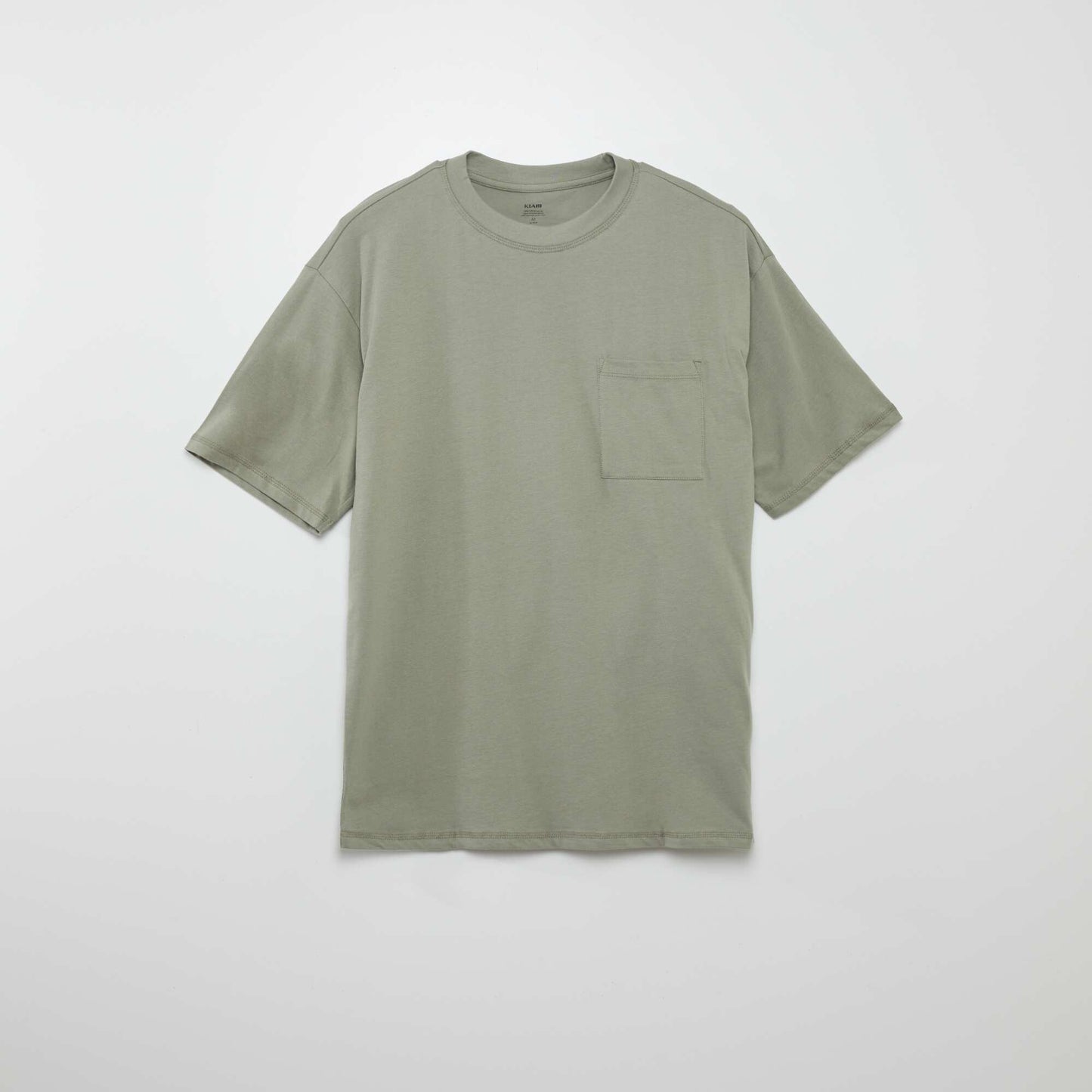 Camiseta lisa con corte ancho VERDE