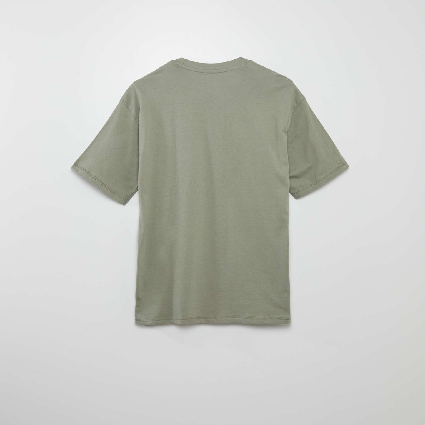 Camiseta lisa con corte ancho VERDE