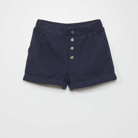 Short efecto lana azul