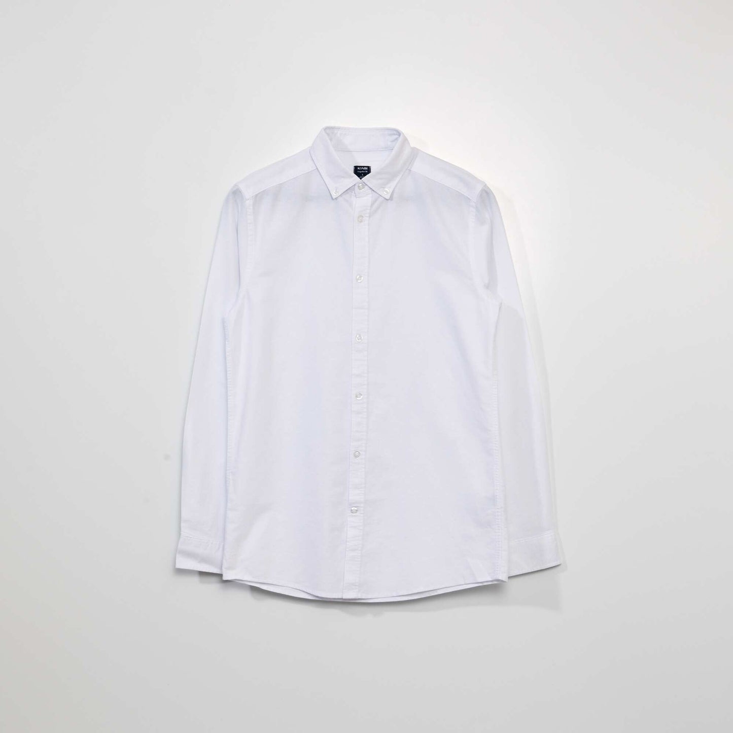 Camisa de algodón oxford blanco