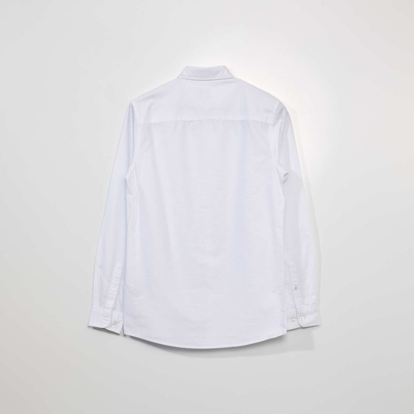 Camisa de algodón oxford blanco