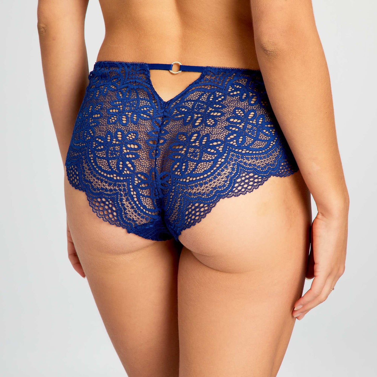 Culotte de encaje satinado AZUL