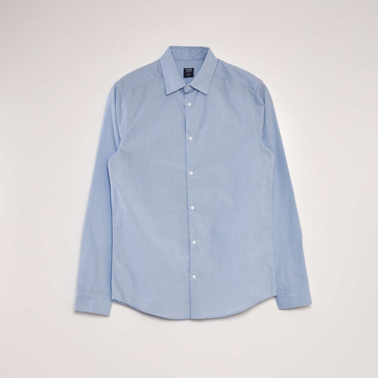 Camisa clásica lisa AZUL