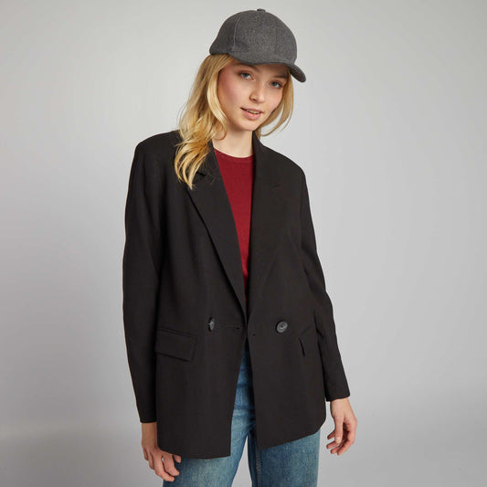 Chaqueta blazer oversize negro