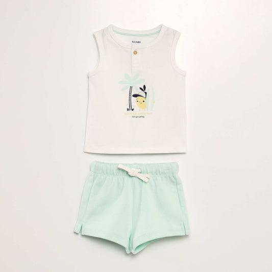 Conjunto de camiseta + short - 2 piezas BLANCO