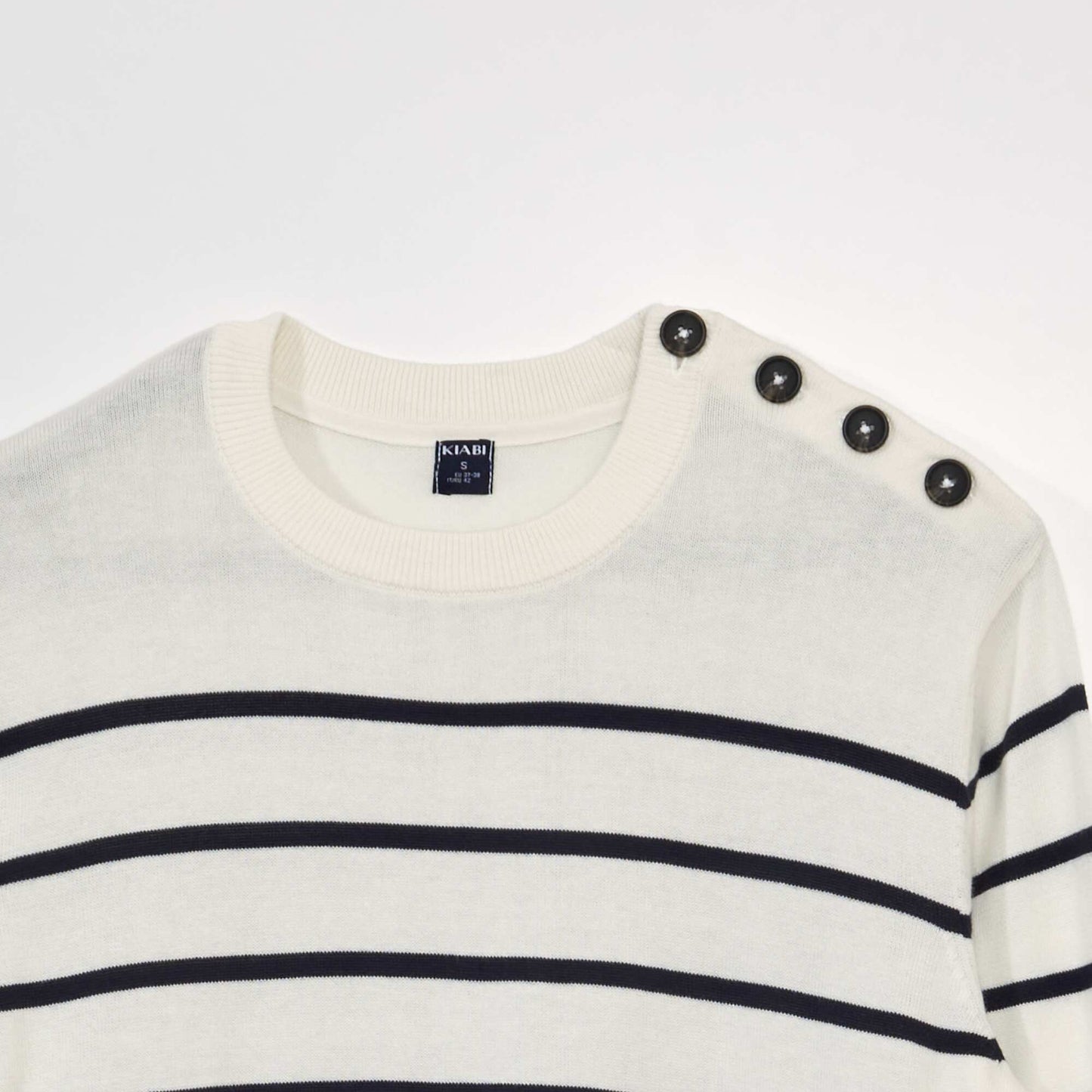 Sweater de punto tipo marinero BLANCO